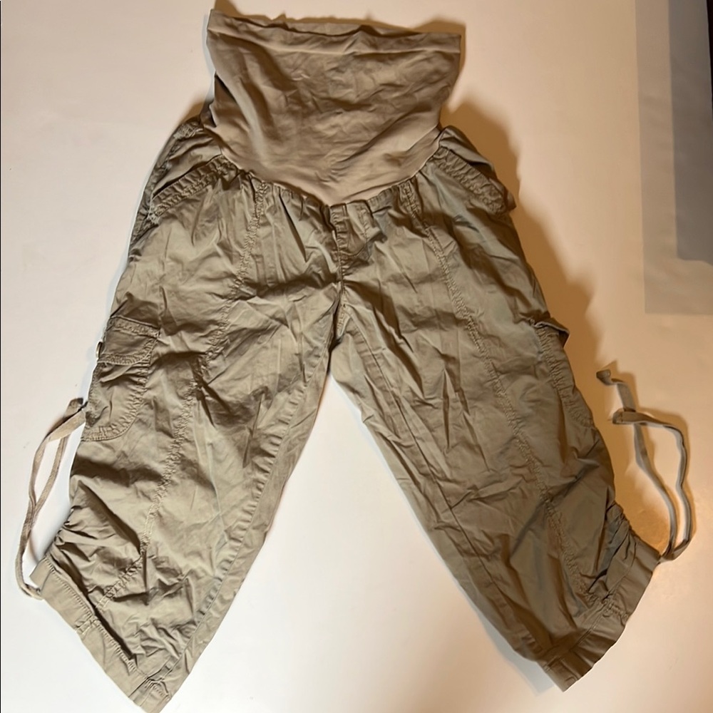 Maturity Tan Cargo Capris Size M